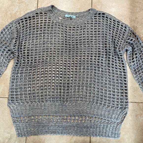 She + Sky Sweaters - Light Blue Loose Knit Sweater